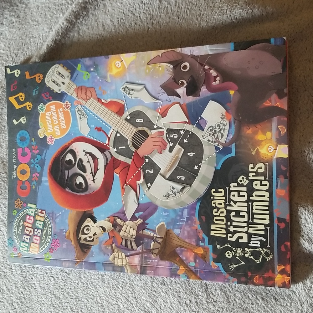 Disney Coco mosaic stickers and numbers